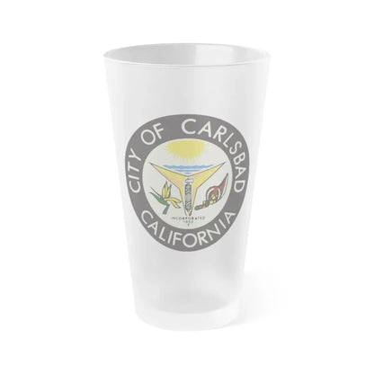 Seal of Carlsbad California - Frosted Pint Glass 16oz 16oz Frosted - Go Mug Yourself
