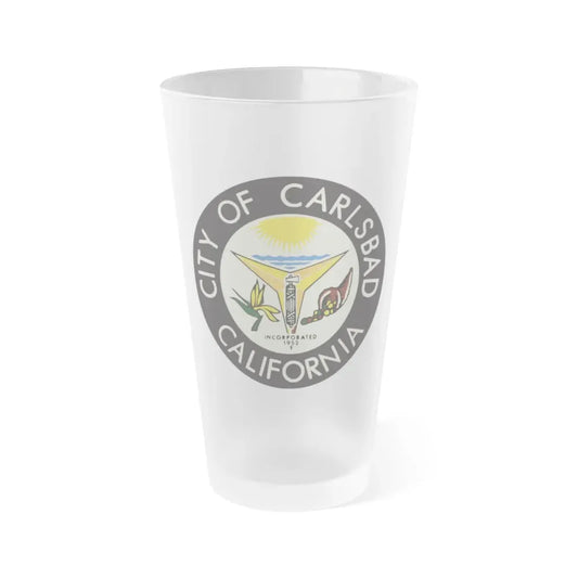 Seal of Carlsbad California - Frosted Pint Glass 16oz 16oz Frosted - Go Mug Yourself