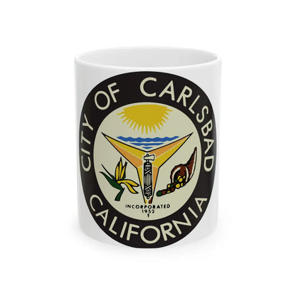 Seal of Carlsbad California - White Coffee Mug-11oz-Go Mug Yourself