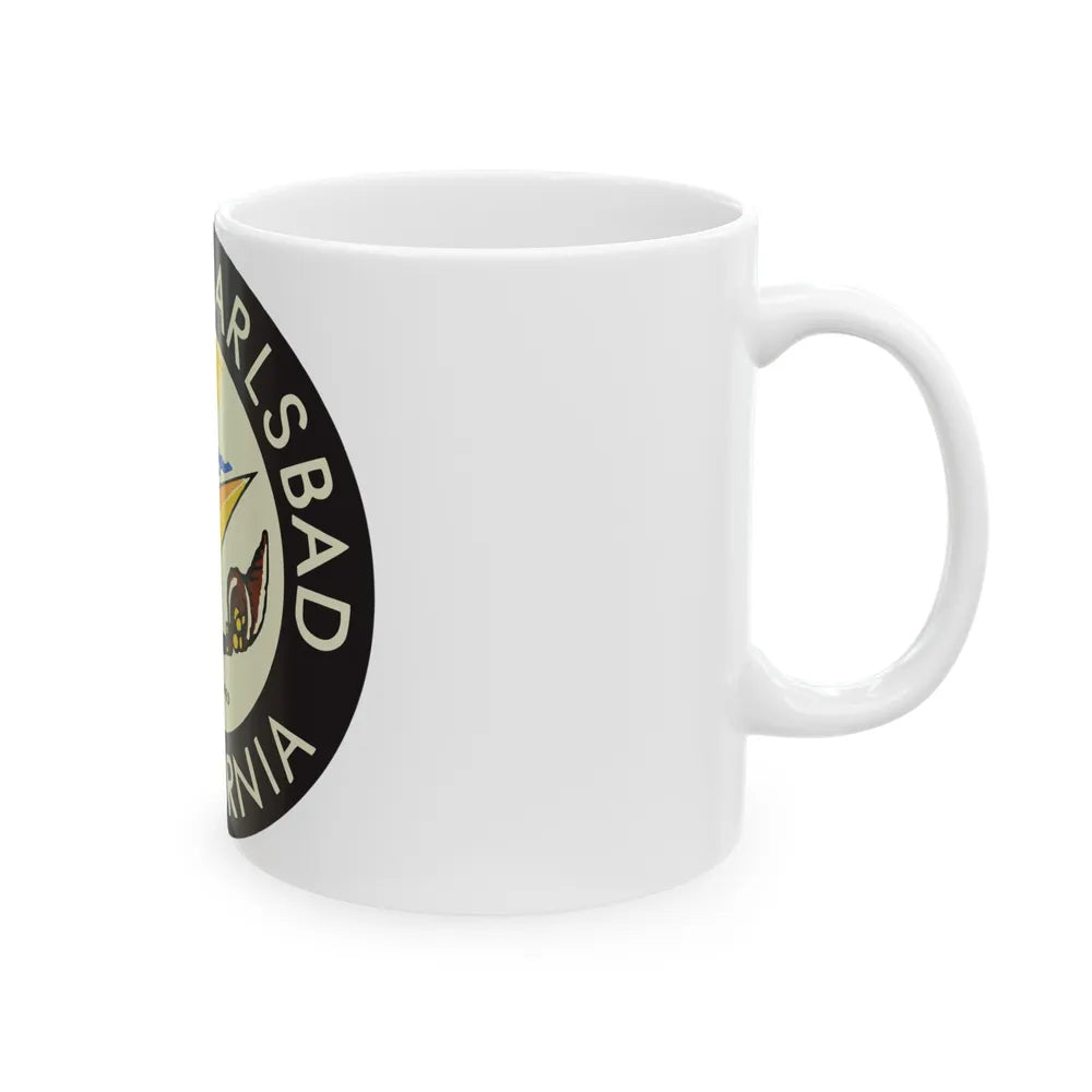 Seal of Carlsbad California - White Coffee Mug-Go Mug Yourself