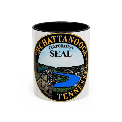 Seal of Chattanooga Tennessee - Accent Coffee Mug 11oz Black - Go Mug Yourself