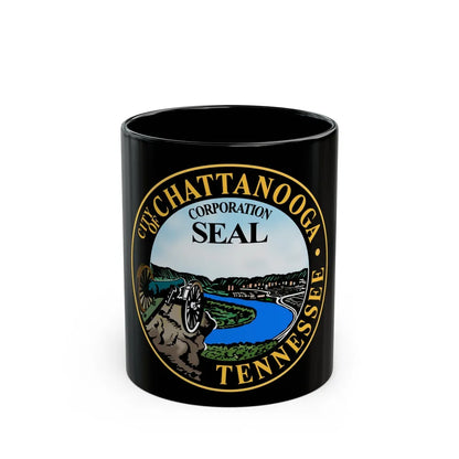 Seal of Chattanooga Tennessee - Black Coffee Mug-11oz-Go Mug Yourself