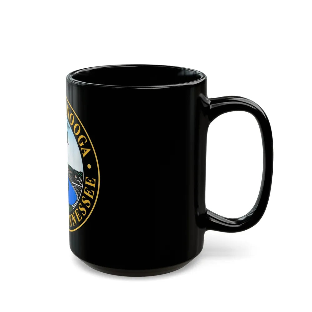 Seal of Chattanooga Tennessee - Black Coffee Mug-Go Mug Yourself