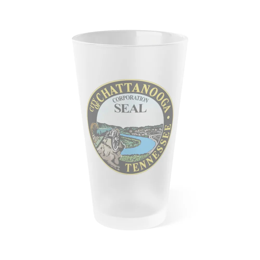 Seal of Chattanooga Tennessee - Frosted Pint Glass 16oz-16oz-Frosted-Go Mug Yourself