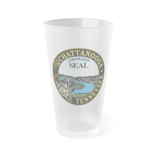 Seal of Chattanooga Tennessee - Frosted Pint Glass 16oz 16oz Frosted - Go Mug Yourself