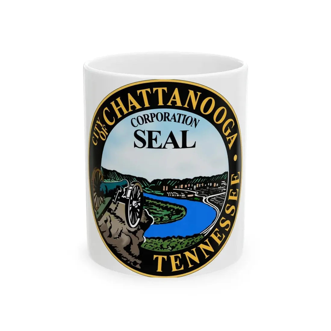 Seal of Chattanooga Tennessee - White Coffee Mug 11oz - Go Mug Yourself