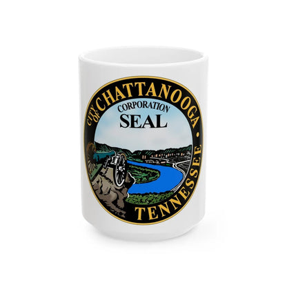 Seal of Chattanooga Tennessee - White Coffee Mug-15oz-Go Mug Yourself