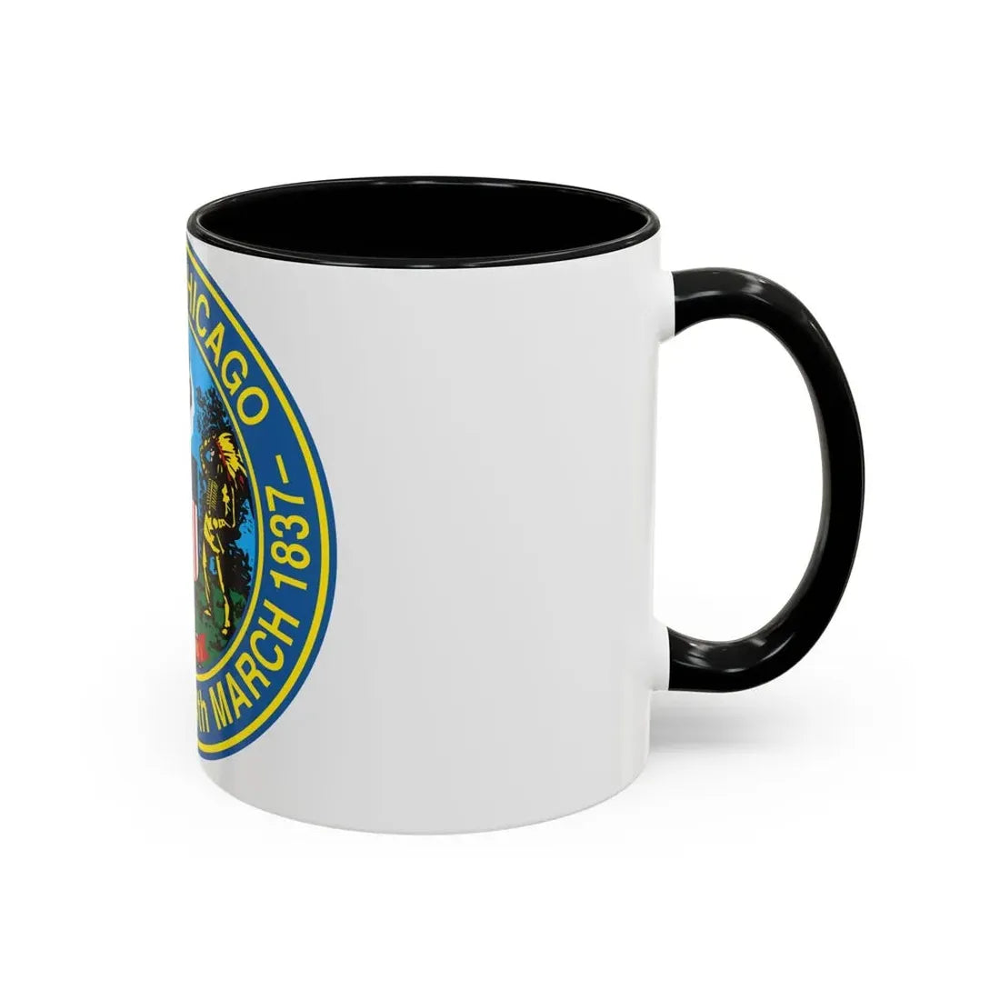 Seal of Chicago Illinois - Accent Coffee Mug - Go Mug Yourself