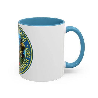 Seal of Chicago Illinois - Accent Coffee Mug - Go Mug Yourself