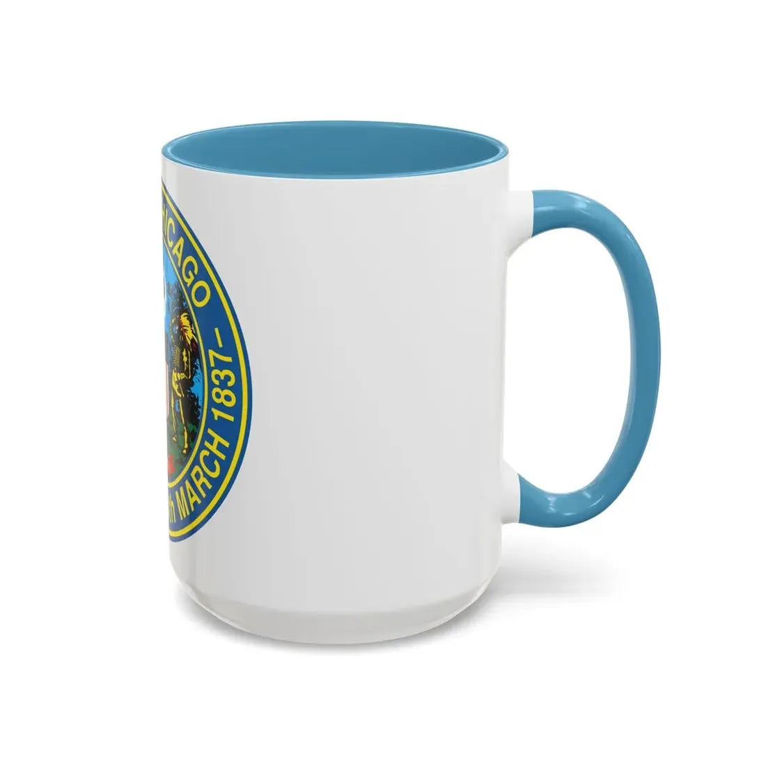 Seal of Chicago Illinois - Accent Coffee Mug - Go Mug Yourself