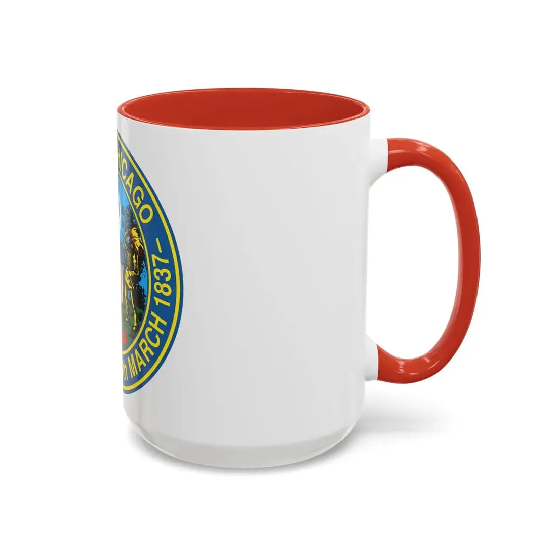 Seal of Chicago Illinois - Accent Coffee Mug - Go Mug Yourself