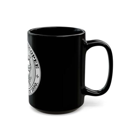 Seal of Chicopee Massachusetts - Black Coffee Mug-Go Mug Yourself