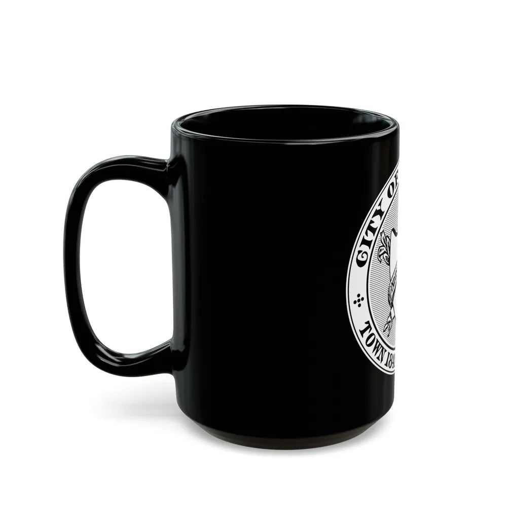 Seal of Chicopee Massachusetts - Black Coffee Mug-Go Mug Yourself