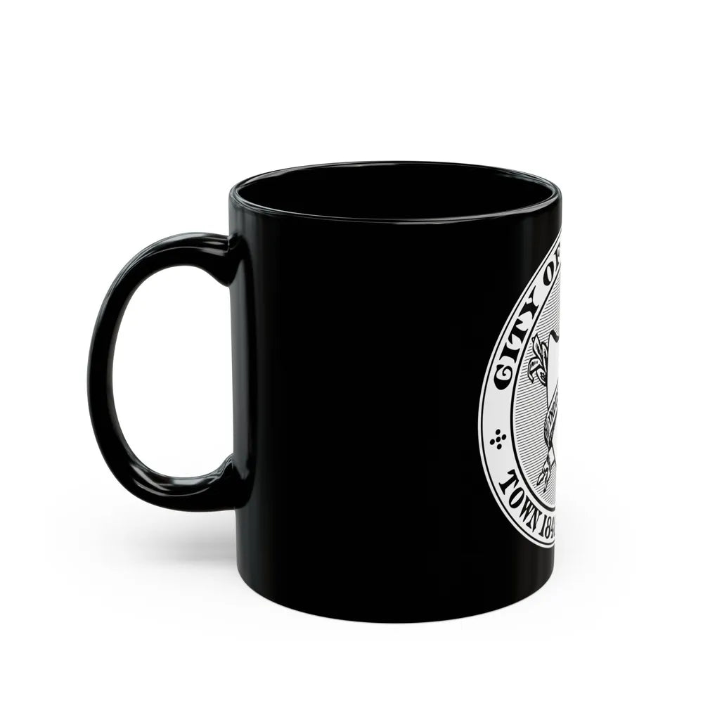 Seal of Chicopee Massachusetts - Black Coffee Mug-Go Mug Yourself