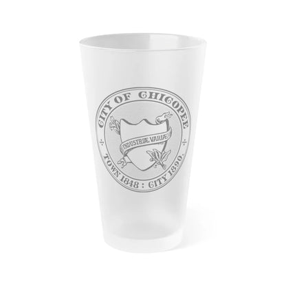 Seal of Chicopee Massachusetts - Frosted Pint Glass 16oz-16oz-Frosted-Go Mug Yourself