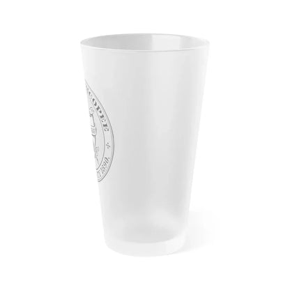 Seal of Chicopee Massachusetts - Frosted Pint Glass 16oz - Go Mug Yourself