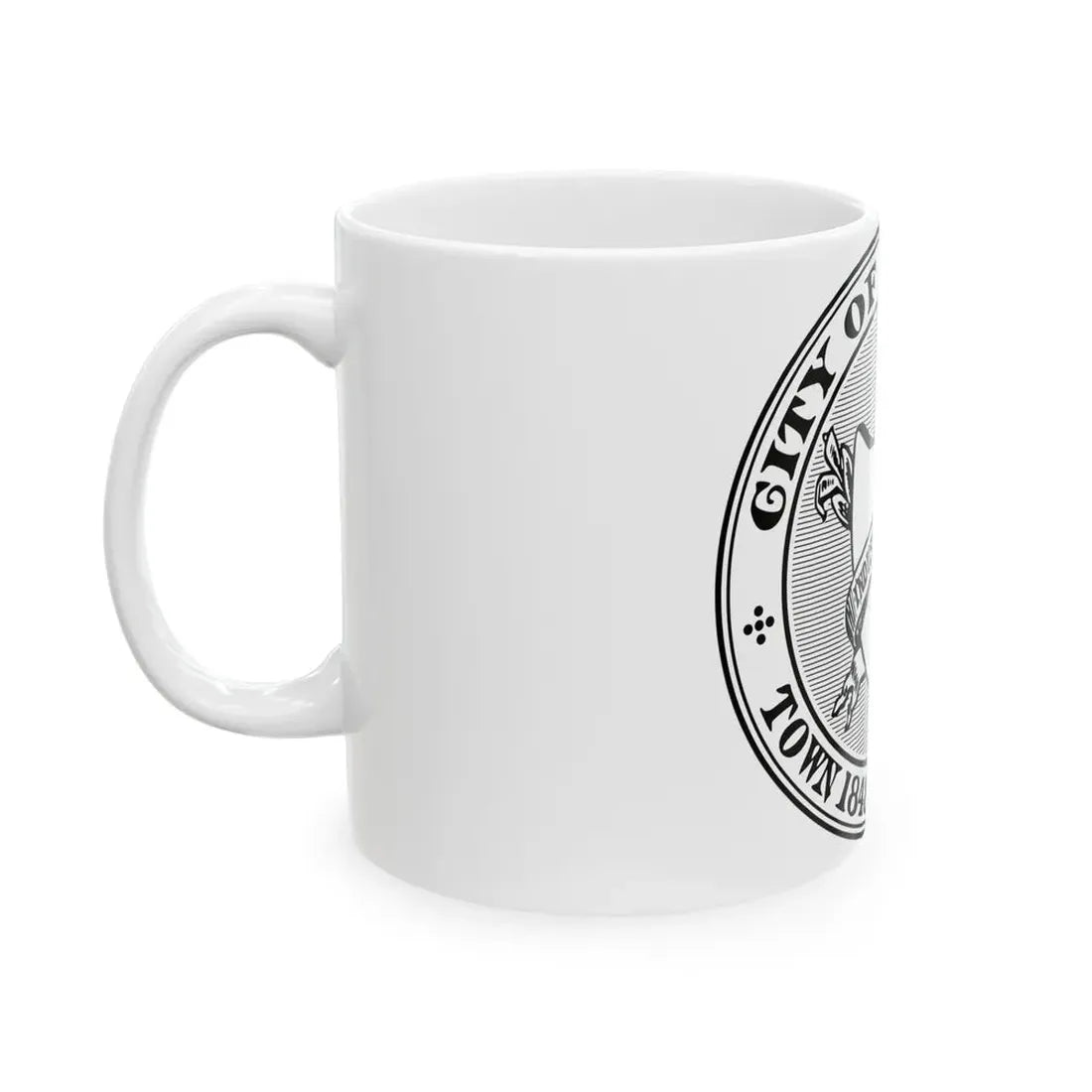 Seal of Chicopee Massachusetts - White Coffee Mug - Go Mug Yourself
