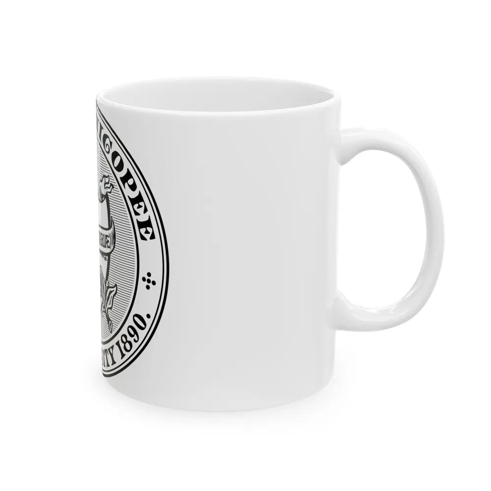 Seal of Chicopee Massachusetts - White Coffee Mug-Go Mug Yourself