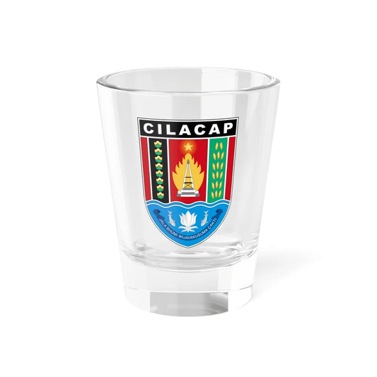 Seal of Cilacap Regency (Indonesia) (Coat of Arms) Shot Glass 1.5oz 1.5oz - Go Mug Yourself