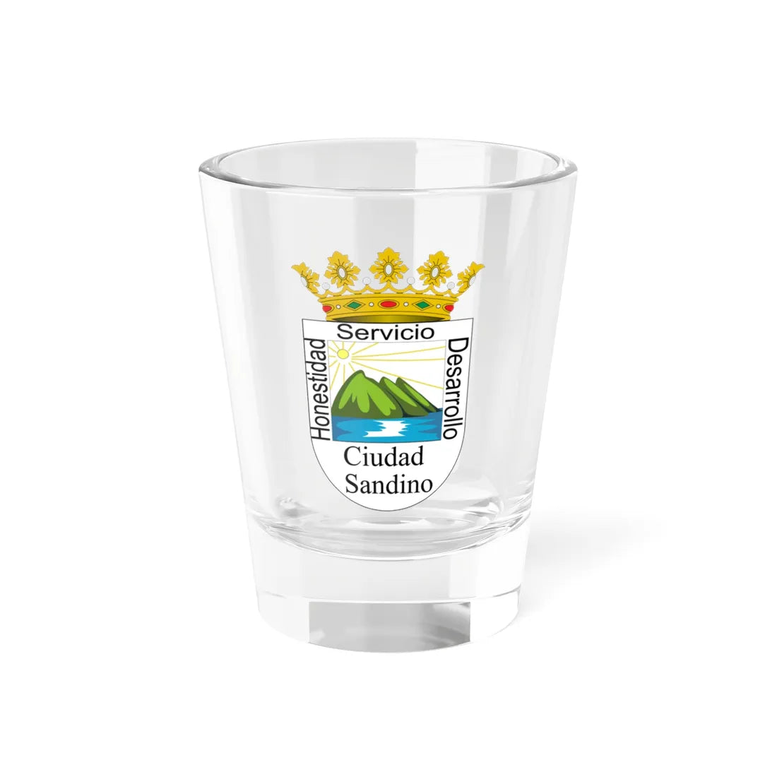 Seal of Ciudad Sandino (Nicaragua) (Coat of Arms) Shot Glass 1.5oz 1.5oz - Go Mug Yourself