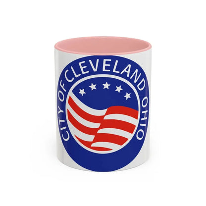 Seal of Cleveland Ohio - Accent Coffee Mug 11oz Pink - Go Mug Yourself