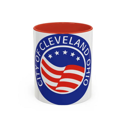 Seal of Cleveland Ohio - Accent Coffee Mug 11oz Red - Go Mug Yourself