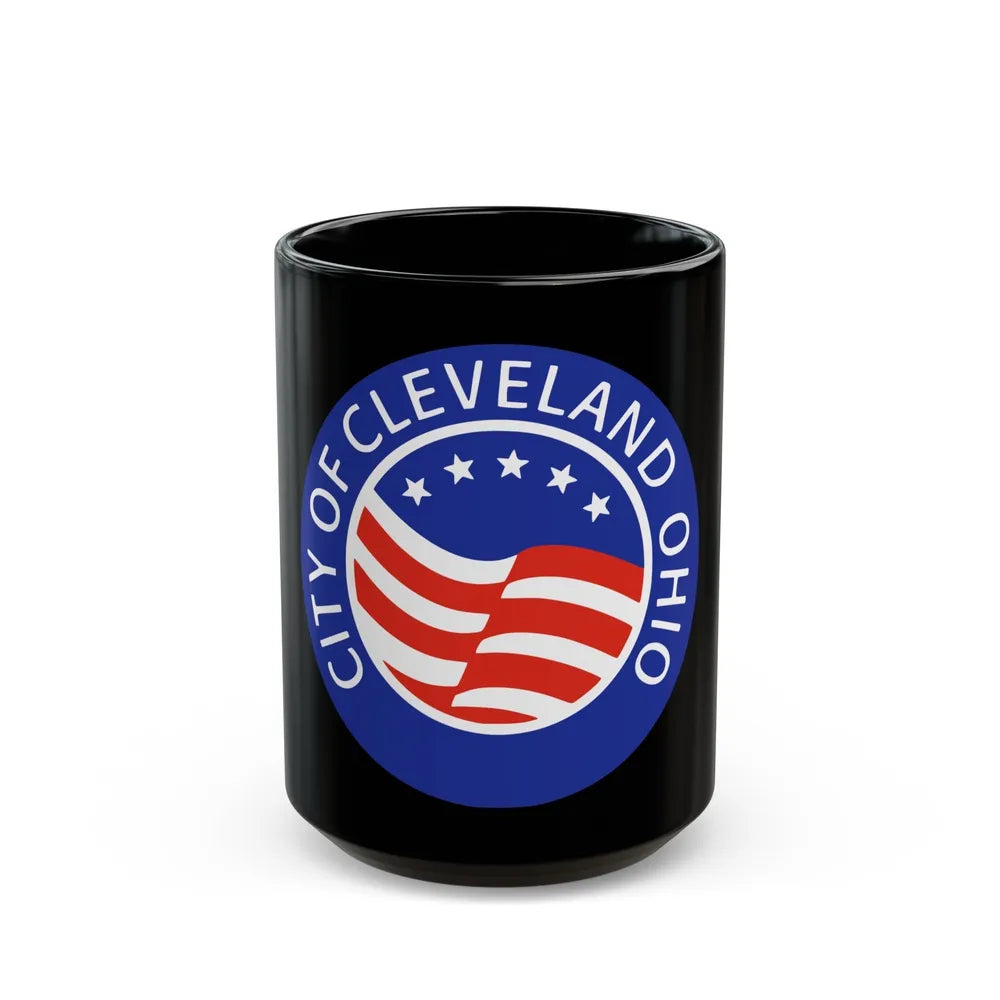 Seal of Cleveland Ohio - Black Coffee Mug-15oz-Go Mug Yourself