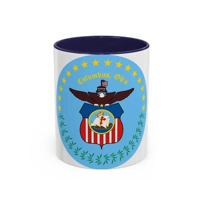 Seal of Columbus Ohio - Accent Coffee Mug 11oz Navy - Go Mug Yourself