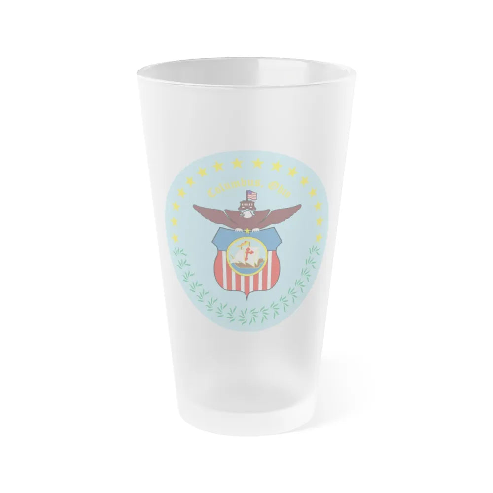 Seal of Columbus Ohio - Frosted Pint Glass 16oz-16oz-Frosted-Go Mug Yourself