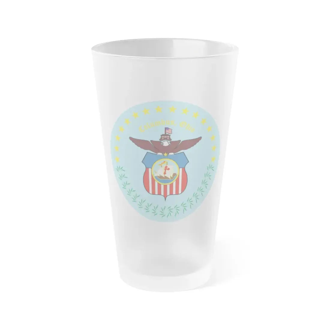 Seal of Columbus Ohio - Frosted Pint Glass 16oz 16oz Frosted - Go Mug Yourself