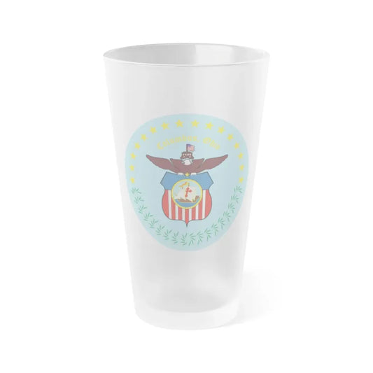 Seal of Columbus Ohio - Frosted Pint Glass 16oz 16oz Frosted - Go Mug Yourself
