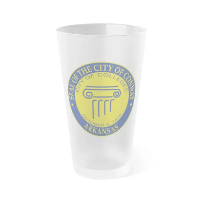 Seal of Conway Arkansas - Frosted Pint Glass 16oz 16oz Frosted - Go Mug Yourself