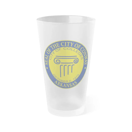 Seal of Conway Arkansas - Frosted Pint Glass 16oz 16oz Frosted - Go Mug Yourself