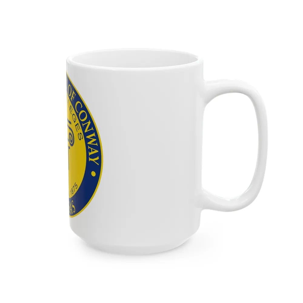 Seal of Conway Arkansas - White Coffee Mug-Go Mug Yourself