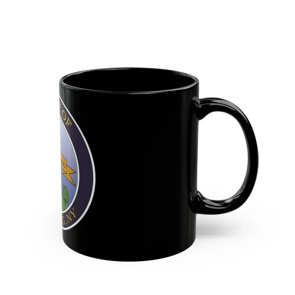 Seal of Corning NY - Black Coffee Mug-Go Mug Yourself