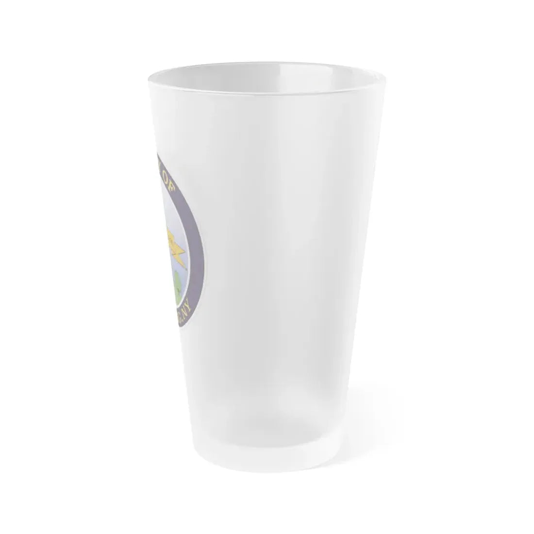 Seal of Corning NY - Frosted Pint Glass 16oz - Go Mug Yourself