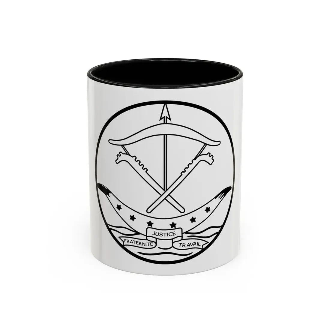 Seal of Dahomey - Accent Coffee Mug 11oz Black - Go Mug Yourself