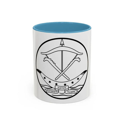 Seal of Dahomey - Accent Coffee Mug 11oz Light Blue - Go Mug Yourself