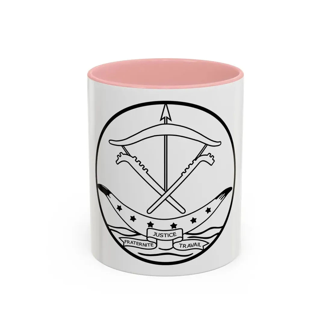 Seal of Dahomey - Accent Coffee Mug 11oz Pink - Go Mug Yourself