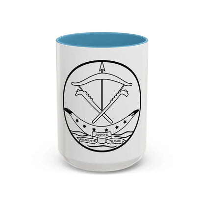 Seal of Dahomey - Accent Coffee Mug 15oz Light Blue - Go Mug Yourself