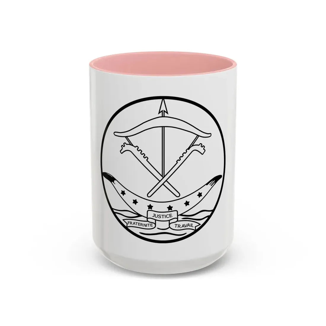 Seal of Dahomey - Accent Coffee Mug 15oz Pink - Go Mug Yourself