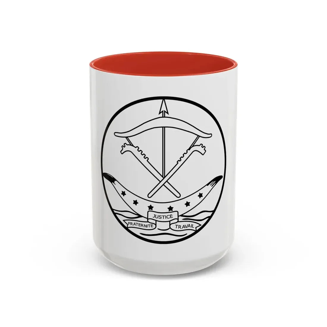 Seal of Dahomey - Accent Coffee Mug 15oz Red - Go Mug Yourself
