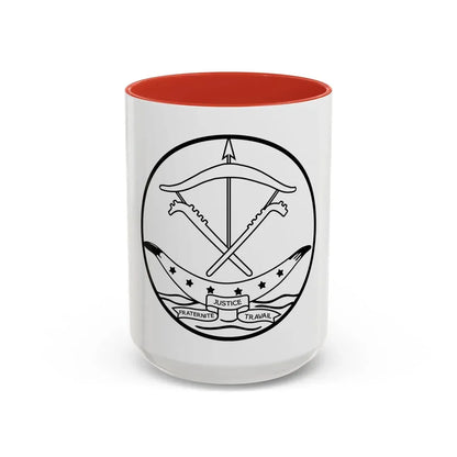 Seal of Dahomey - Accent Coffee Mug 15oz Red - Go Mug Yourself