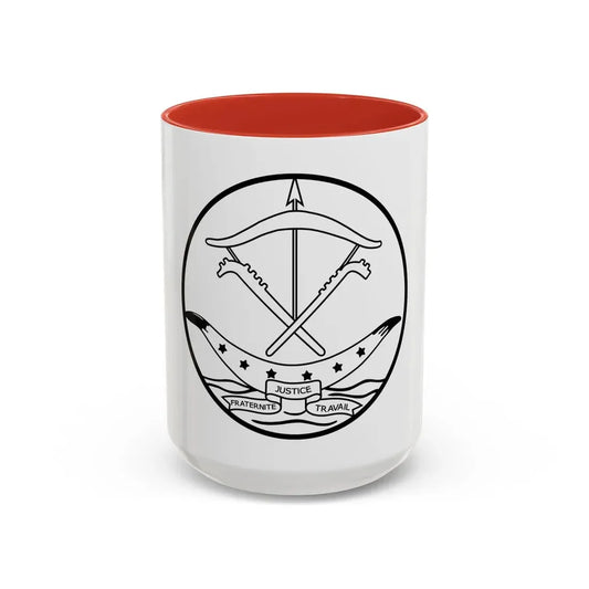 Seal of Dahomey - Accent Coffee Mug 15oz Red - Go Mug Yourself