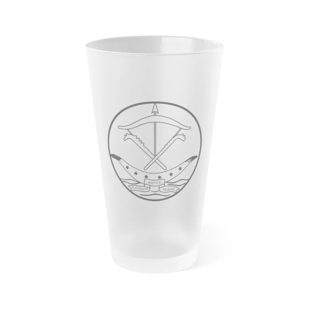 Seal of Dahomey - Frosted Pint Glass 16oz-16oz-Frosted-Go Mug Yourself