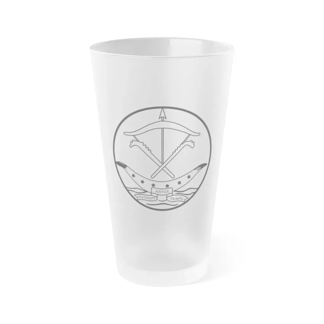 Seal of Dahomey - Frosted Pint Glass 16oz 16oz Frosted - Go Mug Yourself