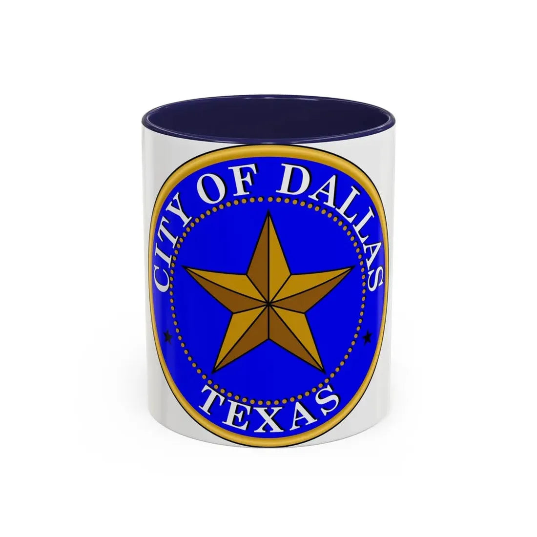 Seal of Dallas - Accent Coffee Mug 11oz Navy - Go Mug Yourself