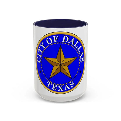 Seal of Dallas - Accent Coffee Mug 15oz Navy - Go Mug Yourself