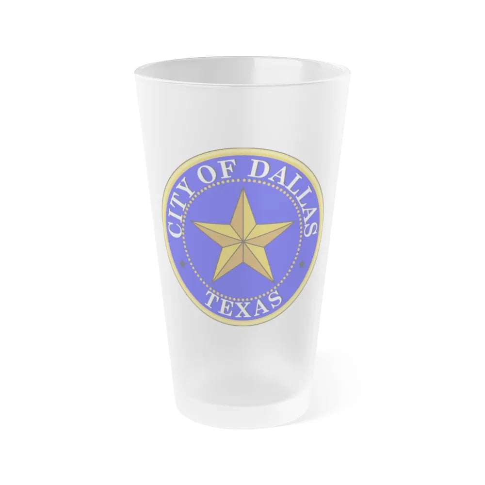 Seal of Dallas - Frosted Pint Glass 16oz-16oz-Frosted-Go Mug Yourself