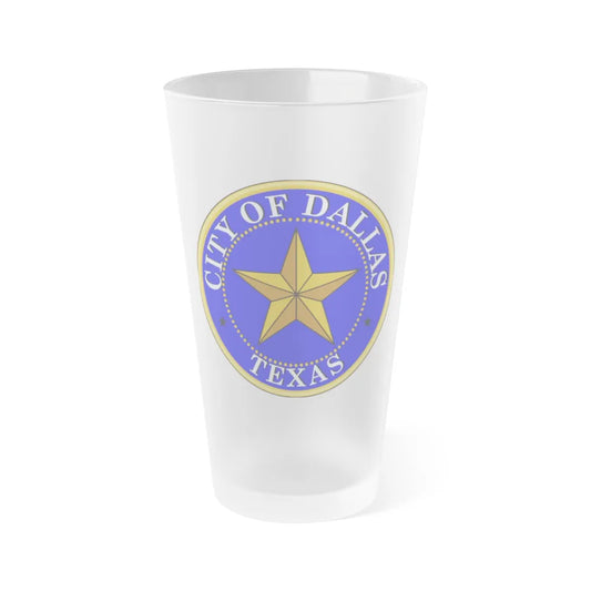 Seal of Dallas - Frosted Pint Glass 16oz-16oz-Frosted-Go Mug Yourself